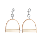 Leather & Wood Handles (Pair) - Legacy Pilates Apparatus®