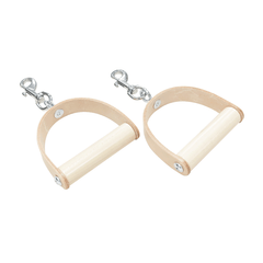 Leather & Wood Handles (Pair) - Legacy Pilates Apparatus®