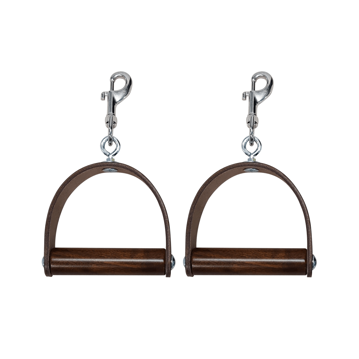 Leather & Wood Handles (Pair) - Legacy Pilates Apparatus®